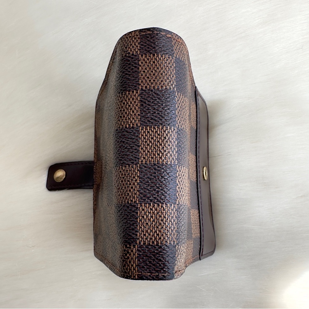 ✨Authentic LOUIS VUITTON Damier Ebene Compact Zip Bifold Wallet Brown - Picture 7 of 16